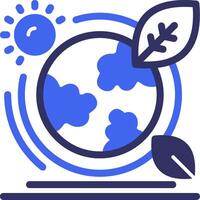 Ozone layer Solid Two Color Icon vector