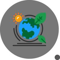 Ozone layer Flat Shadow Icon vector