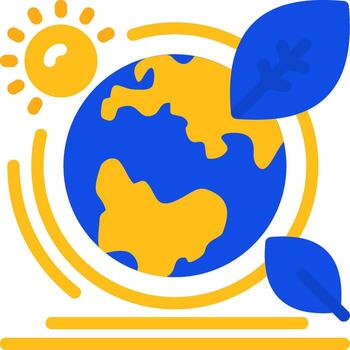 Ozone layer Flat Two Color Icon vector