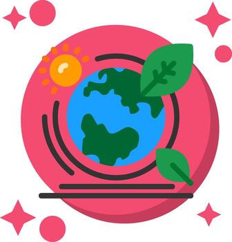 Ozone layer Tailed Color Icon vector