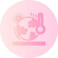 Global warming Gradient Circle Icon vector