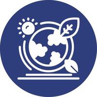 Ozone layer Glyph Circle Icon vector