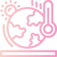 Global warming Linear Gradient Icon vector