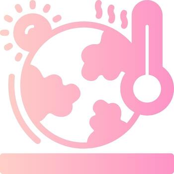 global calentamiento sólido multi degradado icono vector