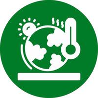 Global warming Glyph Circle Icon vector