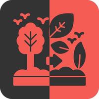 Eco conscious Red Inverse Icon vector