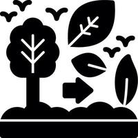 Eco conscious Glyph Icon vector