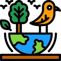 Biodiversity Line Filled Icon vector