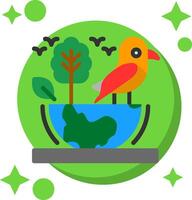 Biodiversity Tailed Color Icon vector