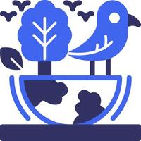 Biodiversity Solid Two Color Icon vector