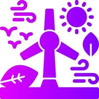 Renewable energy Solid Multi Gradient Icon vector