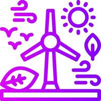 Renewable energy Linear Gradient Icon vector