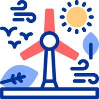 Renewable energy Color Filled Icon vector