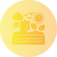 Ocean conservation Gradient Circle Icon vector