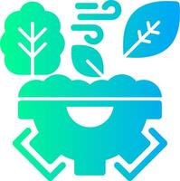 Green technology Solid Multi Gradient Icon vector