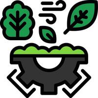 Green technology Line Filled Icon vector