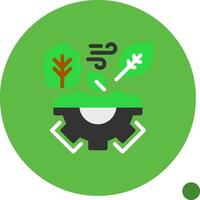 Green technology Flat Shadow Icon vector