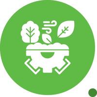Green technology Glyph Shadow Icon vector