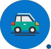 Car with no symbol Flat Shadow Icon vector