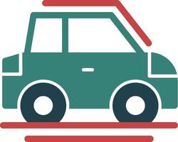 Car with no symbol Glyph Two Color Icon vector