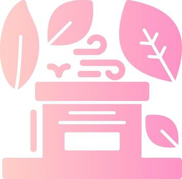 verde embalaje sólido multi degradado icono vector
