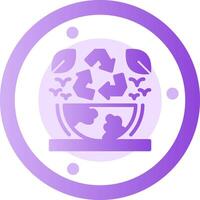 Recycle symbol Glyph Gradient Icon vector