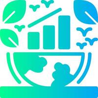 Green economy Solid Multi Gradient Icon vector
