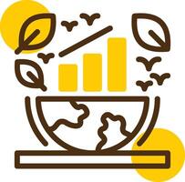 verde economía amarillo mentir circulo icono vector