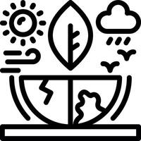 Climate change Line Icon vector