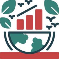 Green economy Line Two Color Icon vector