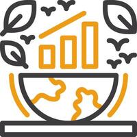 Green economy Glyph Two Color Icon vector