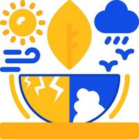 Climate change Flat Two Color Icon vector