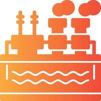 Geothermal energy Solid Multi Gradient Icon vector