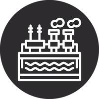Geothermal energy Inverted Icon vector