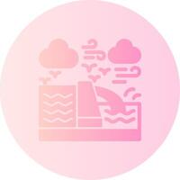 Hydropower Gradient Circle Icon vector