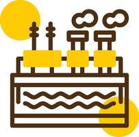 Geothermal energy Yellow Lieanr Circle Icon vector