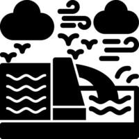 Hydropower Glyph Icon vector