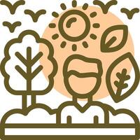 Eco tourism Linear Circle Icon vector