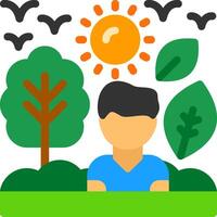 Eco tourism Flat Icon vector