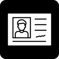 icono de vector de tarjeta de identificación