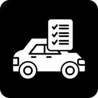 coche Lista de Verificación vector icono