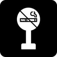 No Smoking Sign Board Vector Icon