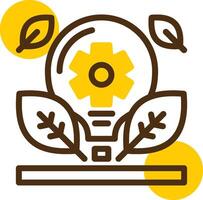 Green innovation Yellow Lieanr Circle Icon vector