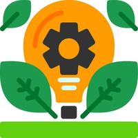 verde innovación plano icono vector