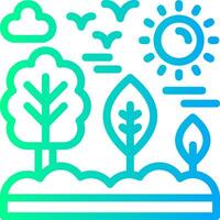 Green growth Linear Gradient Icon vector