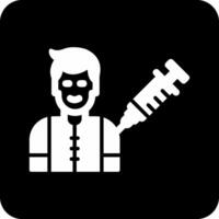 Man Vaccination Vector Icon