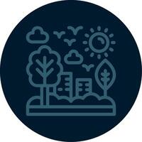 Green infrastructure Line Multi color Icon vector