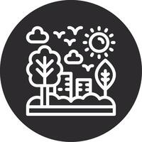 Green infrastructure Inverted Icon vector