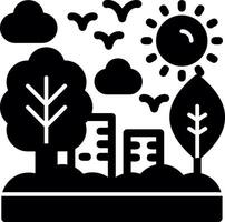 Green infrastructure Glyph Icon vector