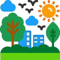 Green infrastructure Flat Icon vector